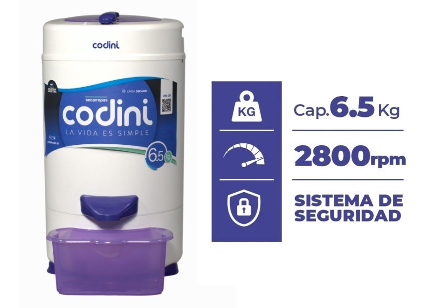 IV65- SECARROPAS INNOVA VERDE 6.5 KG